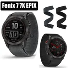 Ремешок нейлоновый для наручных часов Garmin Fenix 7X 7 7S EPIX Instinct 2, мягкий браслет с крючком и внешним видом, 2022