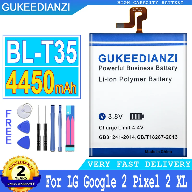 

Bateria 4450mAh High Capacity Battery BL-T35 For LG Google 2 Pixel 2 XL Google2 Pixel2 High Quality Battery