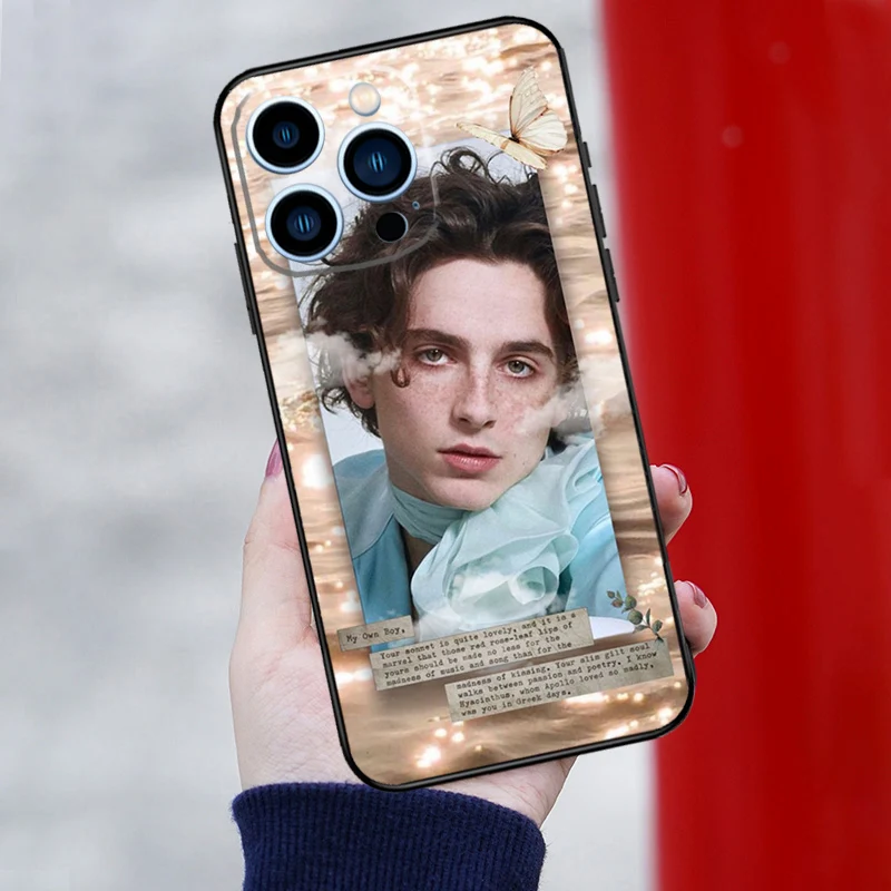 Чехол для телефона Timothee Chalamet iPhone 16 Pro Max 11 12 13 14 15 Mini XR Plus 16e чехол Coque