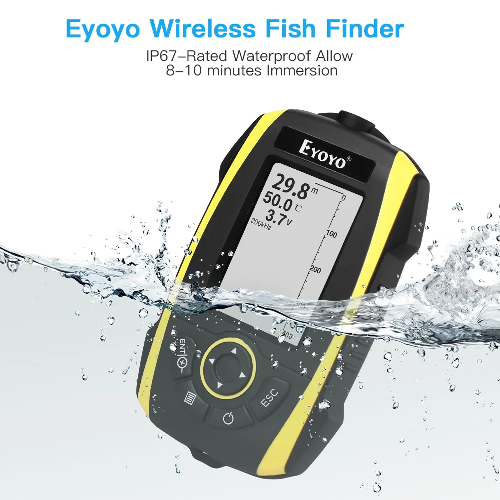 Портативный рыболокатор Eyoyo с цветным экраном 2 4 дюйма перезаряжаемый