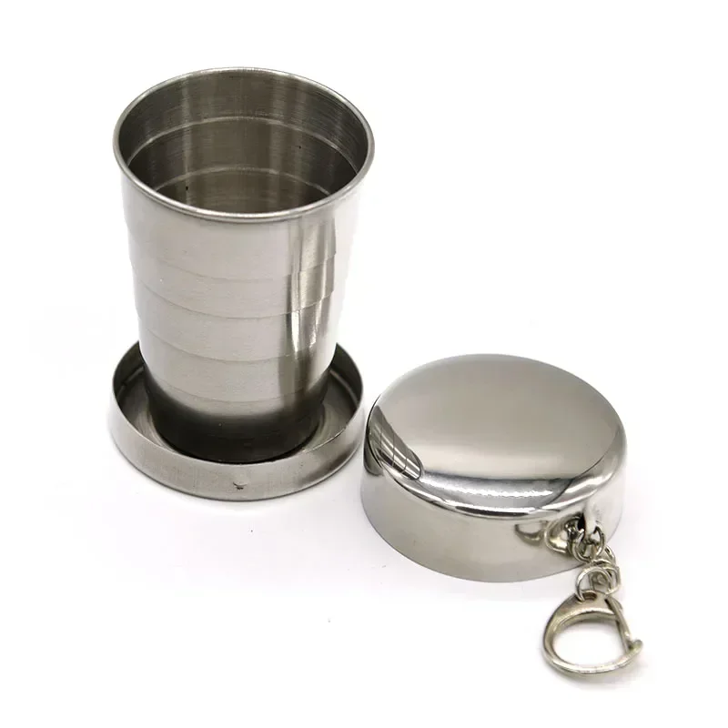 

75/150/250ML 304 Stainless Steel Folding Cup Camping Cookware Retractable Cup Teacups Teaware Camp Utensils Tableware Folded Cup