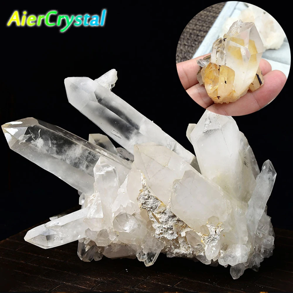 

Natural Stone Ore Irregular White Crystal Cluster Rough Rock Gemstone Ornaments Feng Shui Mineral Specimen Pillar Quartz Gift