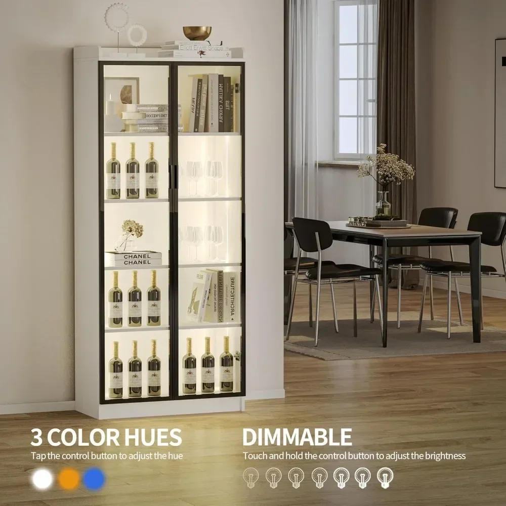 Стеклянный шкаф с акриловой стеклянной дверью стандартный книжный 3-цветным