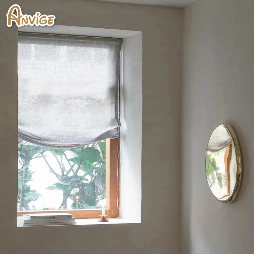 Современные моторизованные хлопковые льняные серые свободные прозрачные