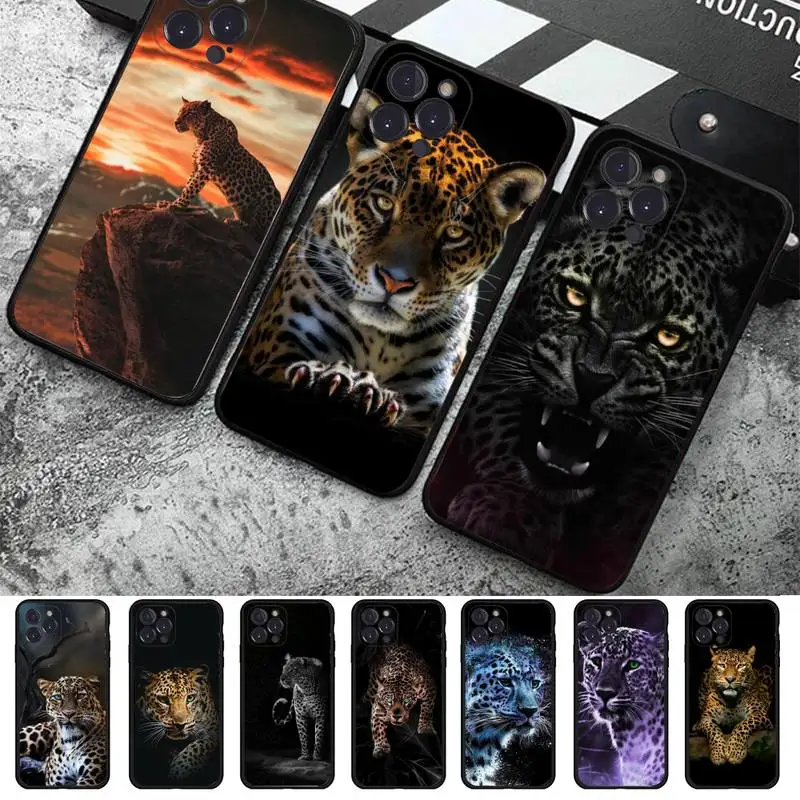 

MaiYaCa Cool Leopard Phone Case For iPhone 14 11 12 13 Mini Pro Max 8 7 6 6S Plus X SE 2020 XR XS Funda Case