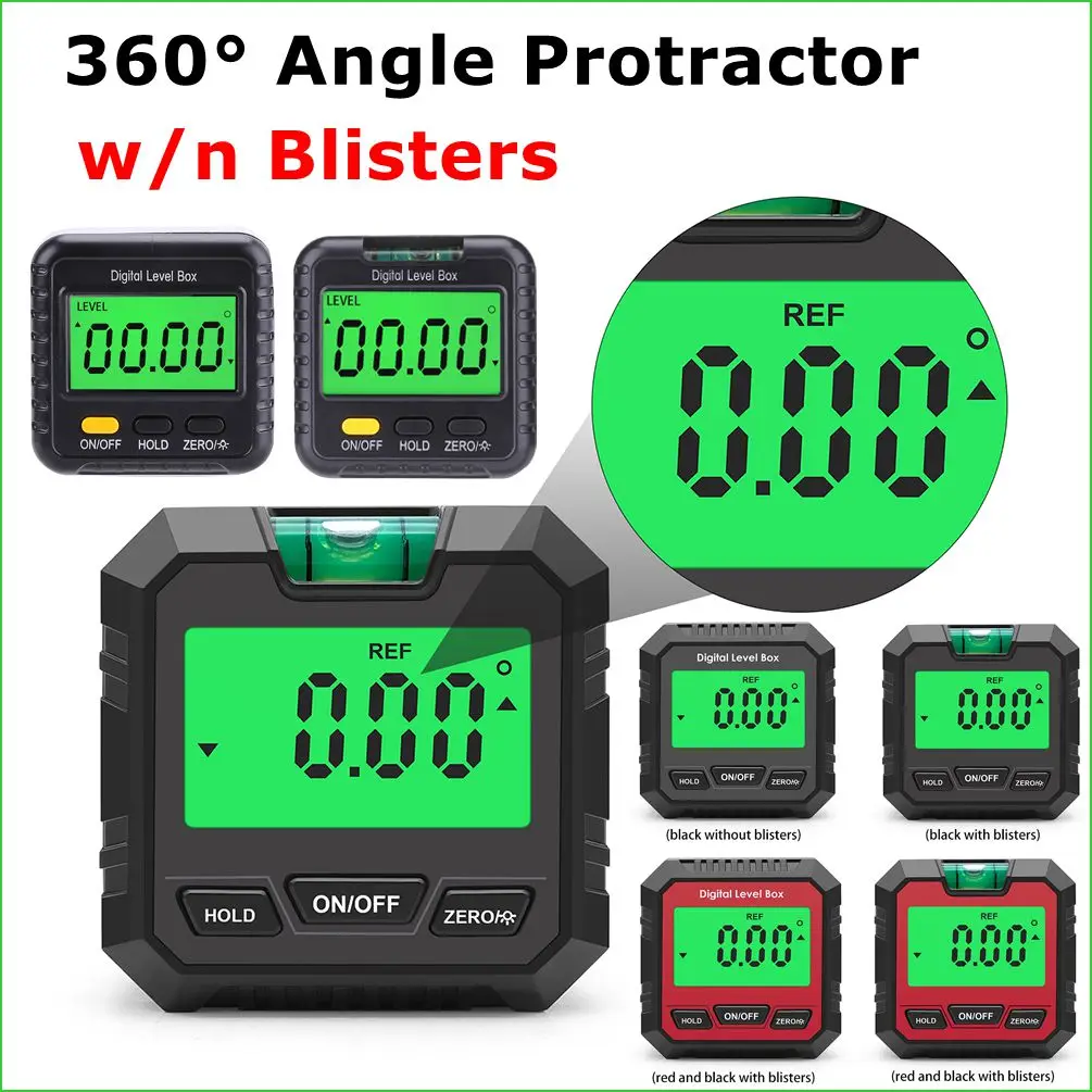 

Magnetic Digital Inclinometer Level Box Gauge Angle Meter Finder Protractor Base Small Electronic Protractor Measuring Tools