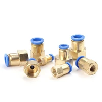 pneumatic quick connector air fittings push in 4 6 8 10 12 16mm hose tube pipe 18 38 12 14 bsp female internal thread brass