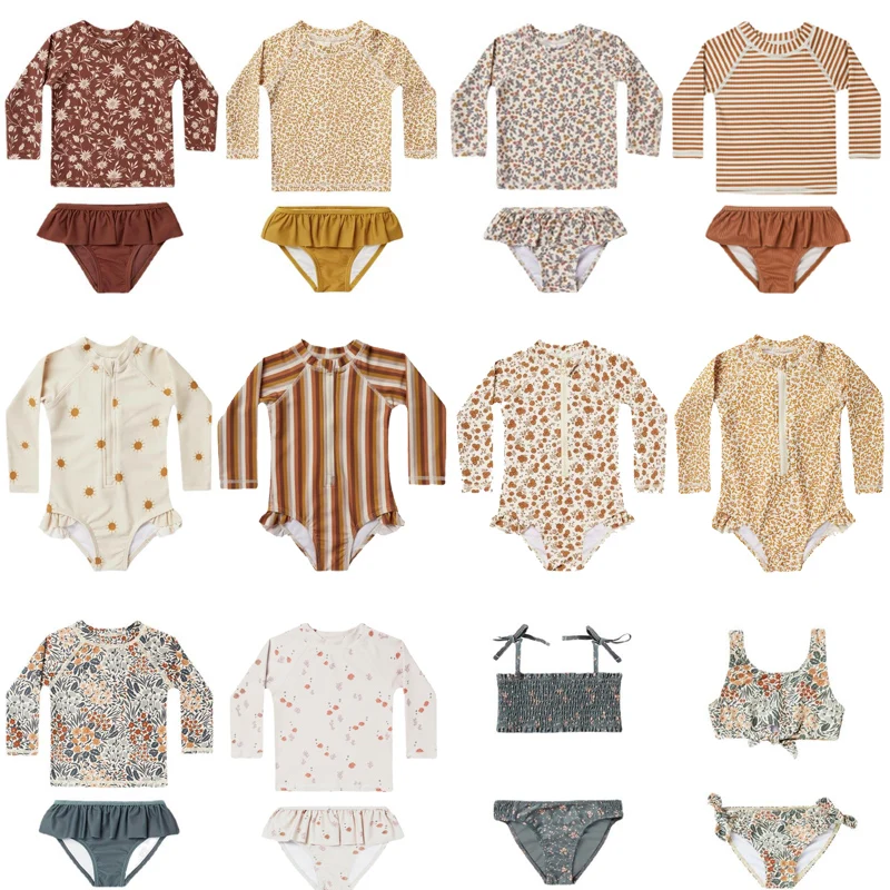 

RC Brand 2022 New Summer Girls Swimwear Sets for Kids Toddler Fashion Print Bikini Sets Baby Swimsuits Holiday Beach Clothes