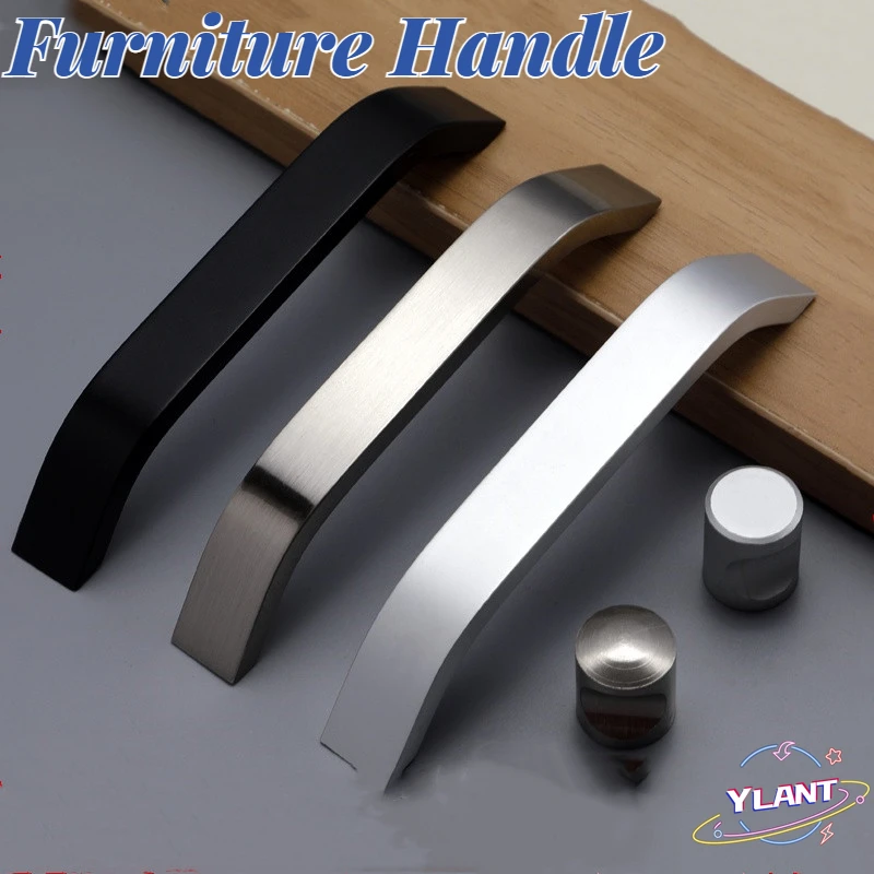 

Kitchen Cabinet Knobs and Handles Black Furniture Handle for Cabinet Drawer Pulls Hardware 96mm/128mm/160mm/192mm