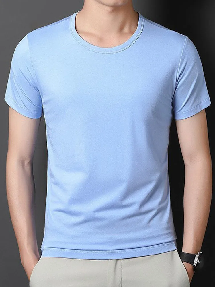

NO.2 A1535 Shirts Plain Long Sleeve T Shirt Men Slim Fit Undershirt Armor Summer