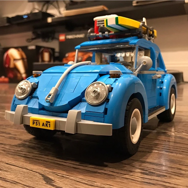 Модель Creatoring Fiat Nuova 500 гоночный автомобиль Moc Модульные строительные блоки