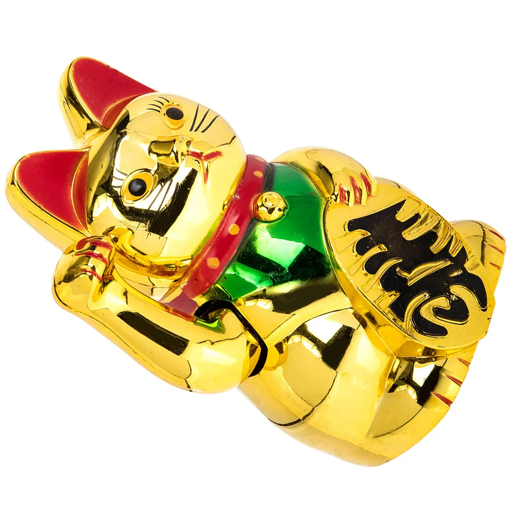 

Chinese Decor Fortune Cat Figurine Car Decoration Statue Trim Desktop Toy Decorate Waving Hand Lucky