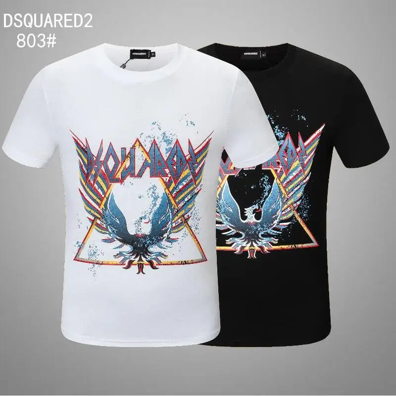 

Повседневная футболка Dsquared2 с круглым вырезом и буквенным принтом, dsq803