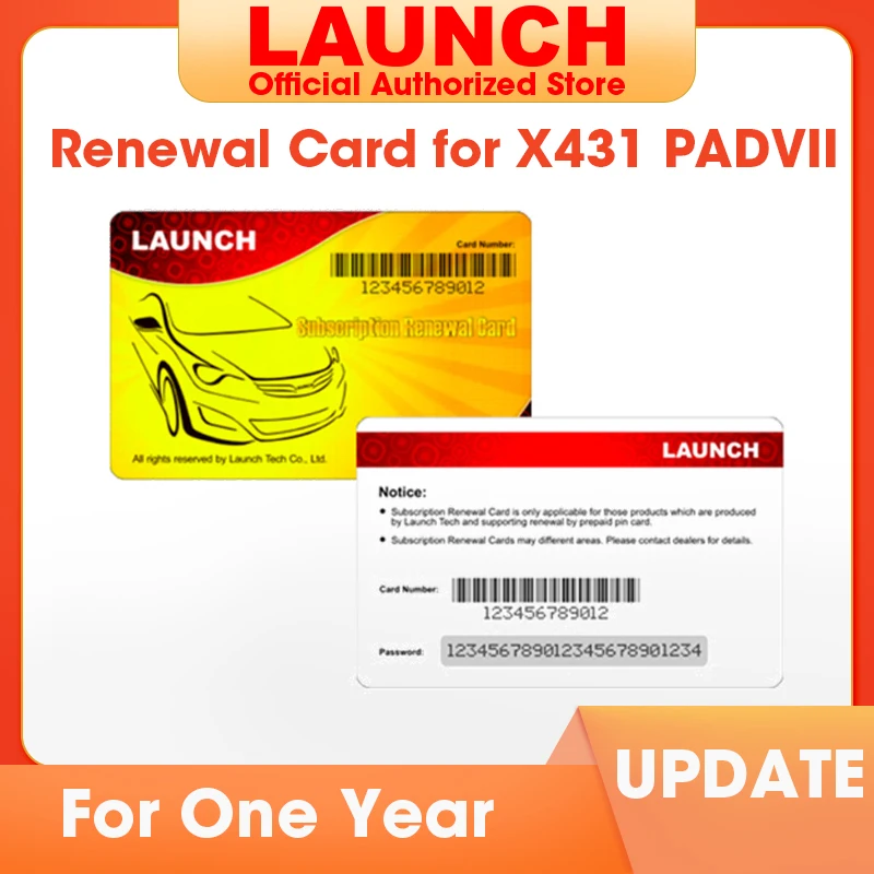 

LAUNCH X431 PADVII PAD 7, все программное обеспечение 1/2 года для всех автомобилей, поддерживаемые диагностические услуги, обновление обновления, подписка