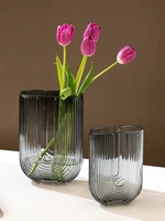 modern glass vase simple u shaped geometric vase flower arrangement peony hydroponic vases crafts indoor desktop decoration gift