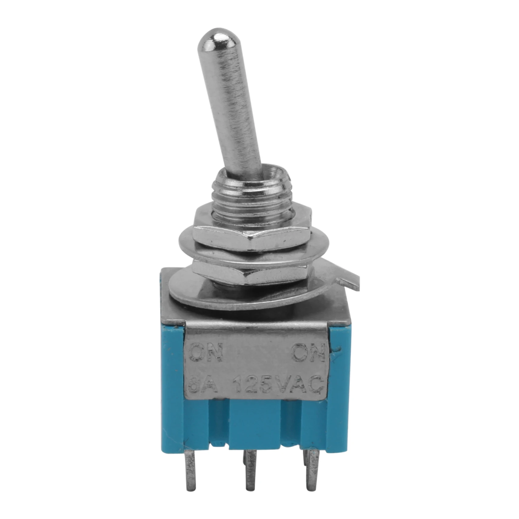 Фото A73T AC 3A/250V 6A/125V 6-контактный DPDT переключатель с двумя положениями Вкл/Вкл, миниатюрный, синий. №2