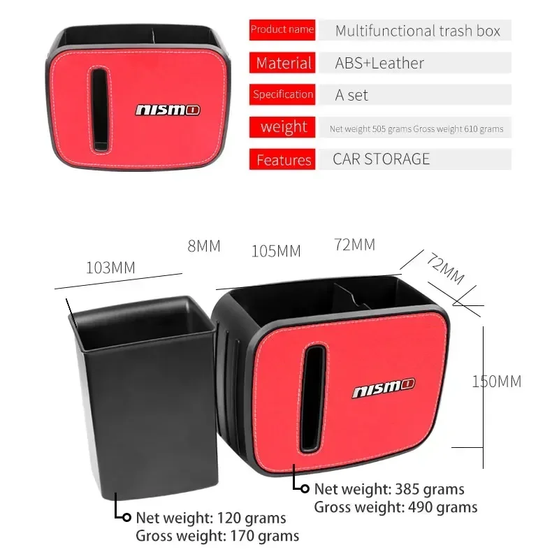 Многофункциональный мусорный бак для салона автомобиля ящик хранения с