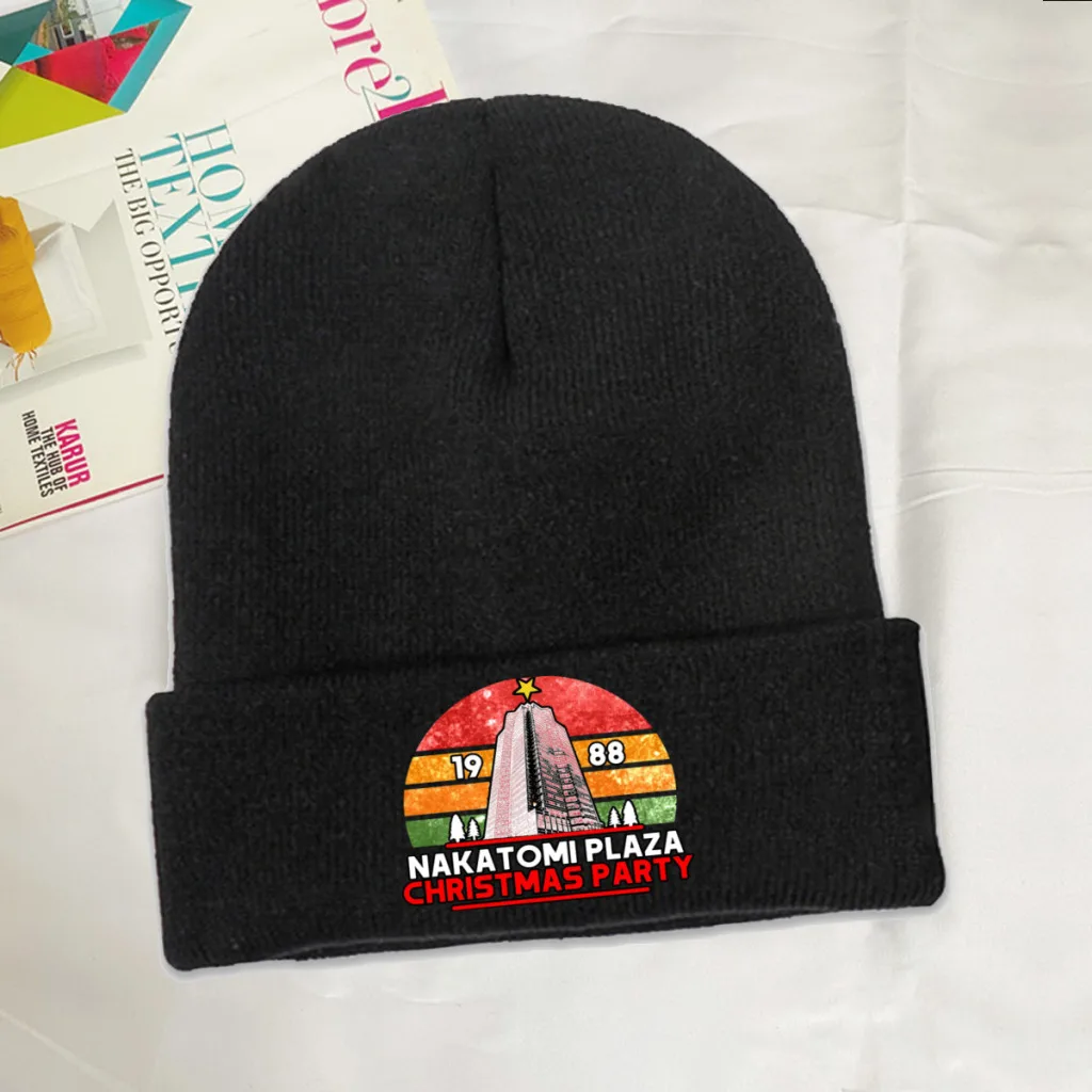 

Nakatomi Plaza Building Art Skullies Beanies Caps Star On Top Knitted Winter Warm Bonnet Hats Unisex Ski Cap