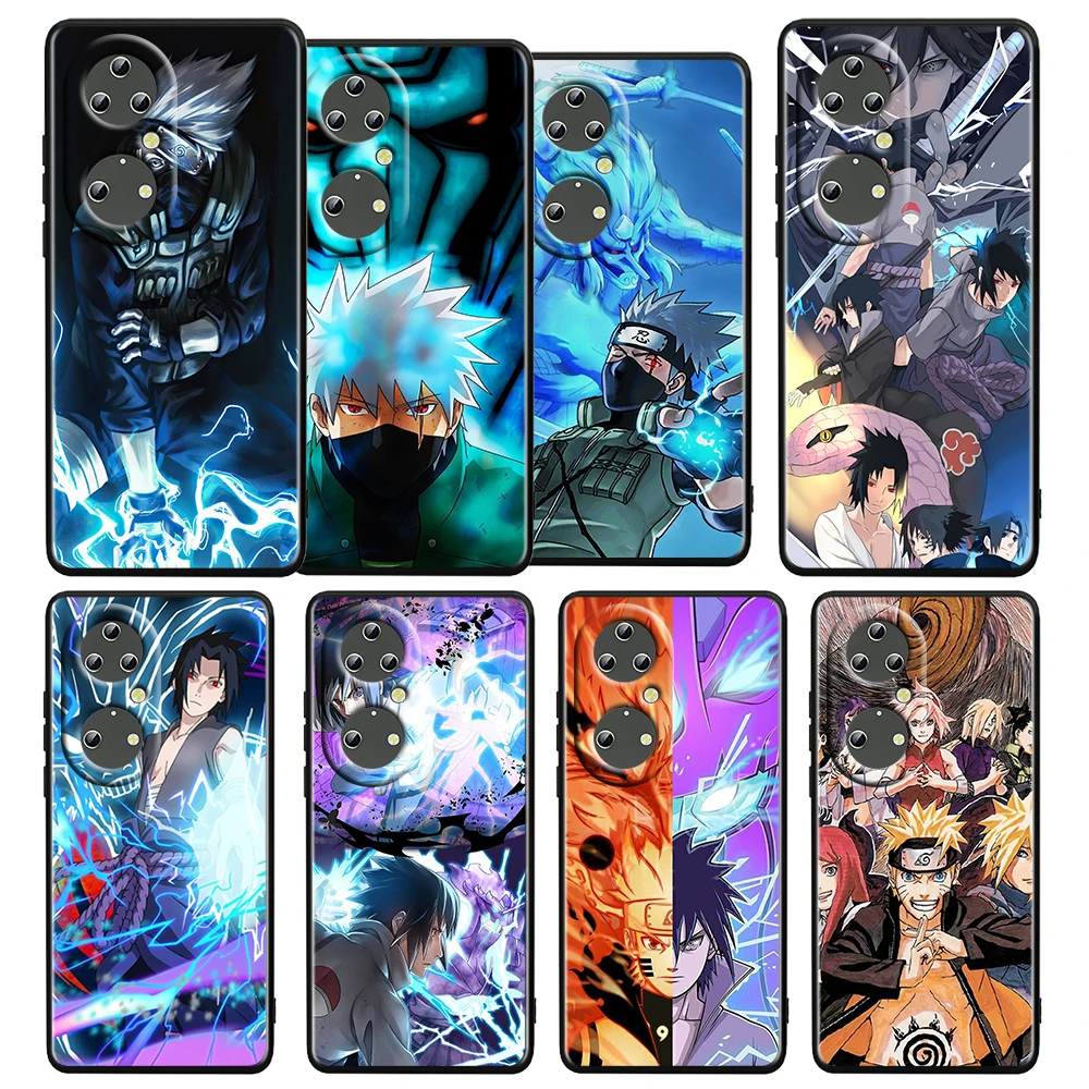 

Hot Anime Naruto Boy For Huawei P50 P20 P30 P40 5G P10 Pro Lite E Plus P9 Lite Mini Silicone Soft TPU Black Phone Case Cover