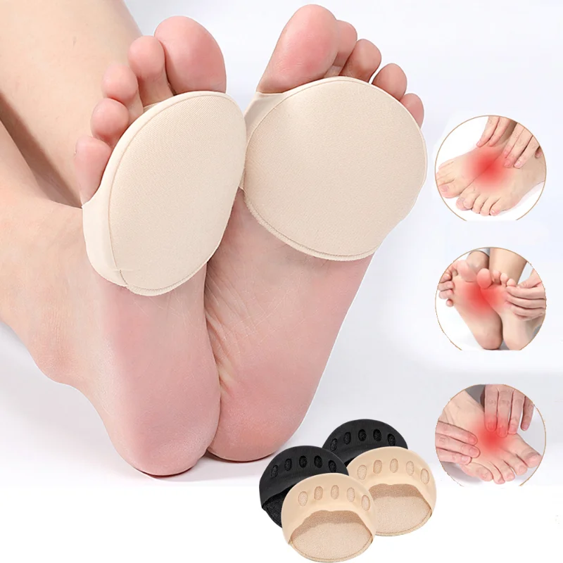 

2Pcs Five Toes Forefoot Pads for Women High Heels Half Insoles Foot Pain Care Absorbs Shock Socks Toe Pad Massaging Toe Pad