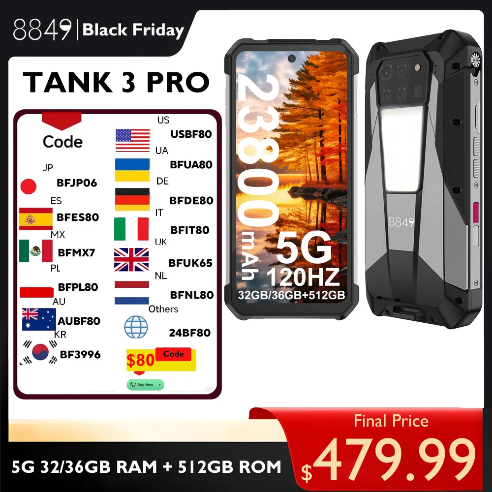 Смартфон unihertz 8849 Tank 3 Pro 18/512ГБ global