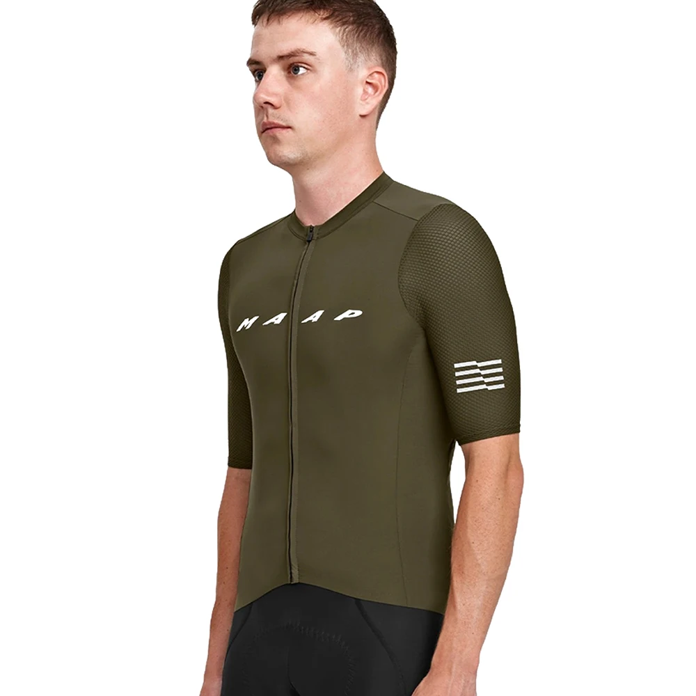 

Футболка MAAP мужская с коротким рукавом, дышащая спортивная рубашка, быстросохнущая одежда для езды на велосипеде, летняя