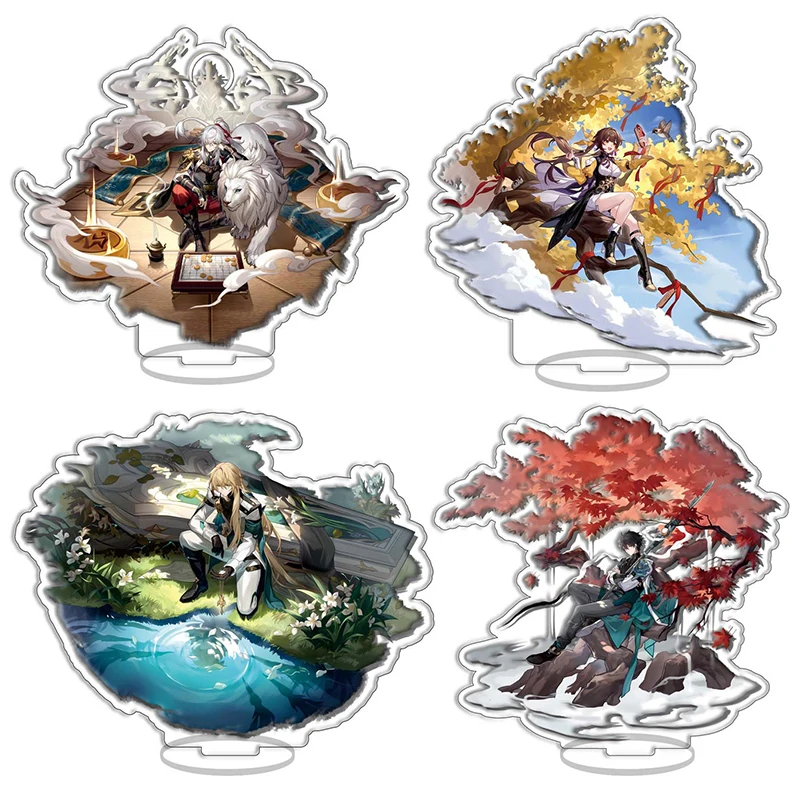 

Anime Honkai: Star Rail Model Plate Desk Decor Standing Sign Figures Bronya Jing Yuan Blade Seele Dan Heng Stand Model Fans Gift
