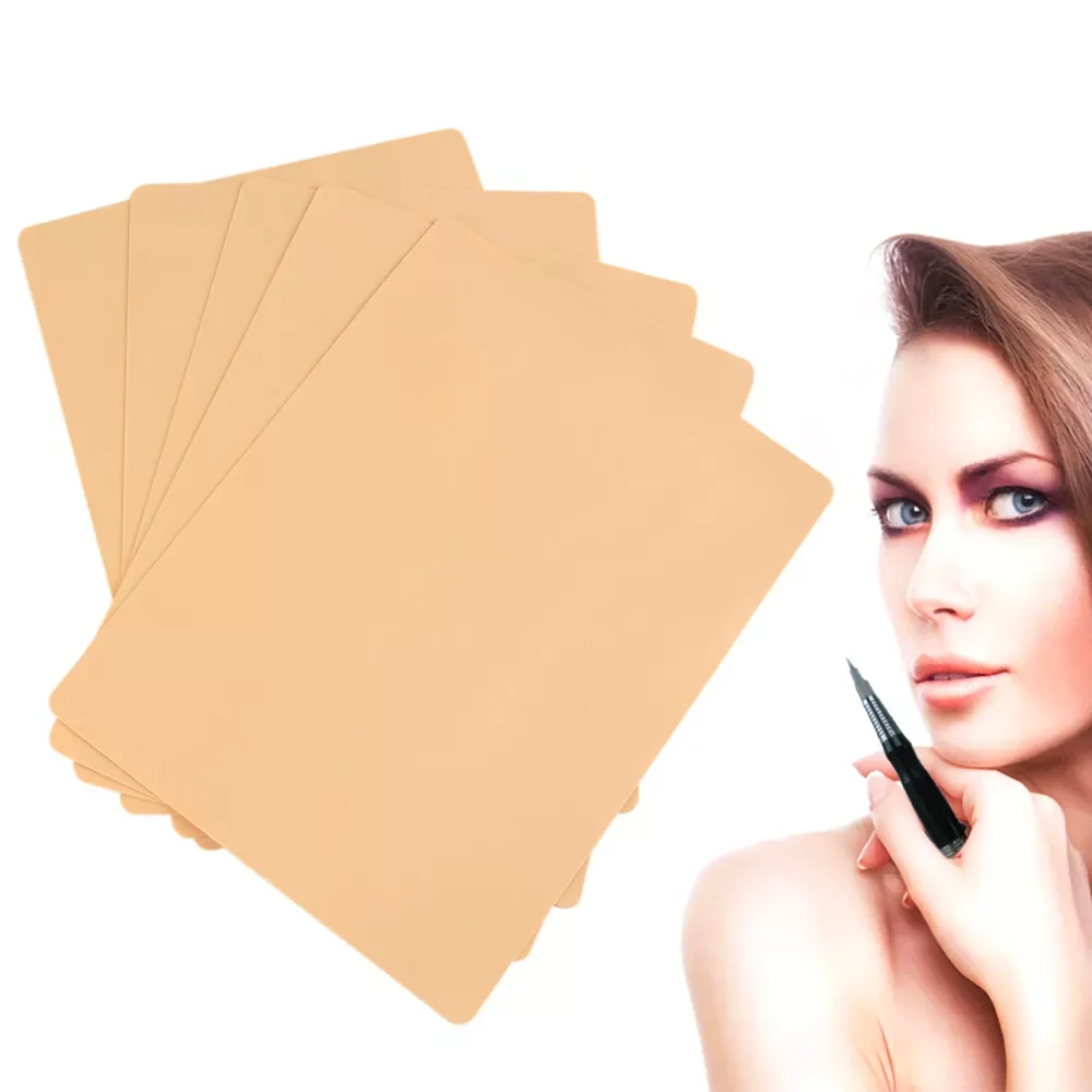 

5pcs Top Quality Permanent Makeup Eyebrow Lips 20 x 15cm Blank Tattoo Practice Skin Sheet for Needle Machine Supply Kit Hot