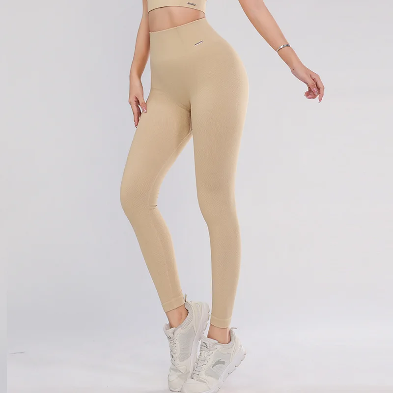 Women Seamless Sport Leggings High Waist Yoga Pant Embossed Pilates Leggins Quick Dry Running Trousers Gym Fitness Tights Female