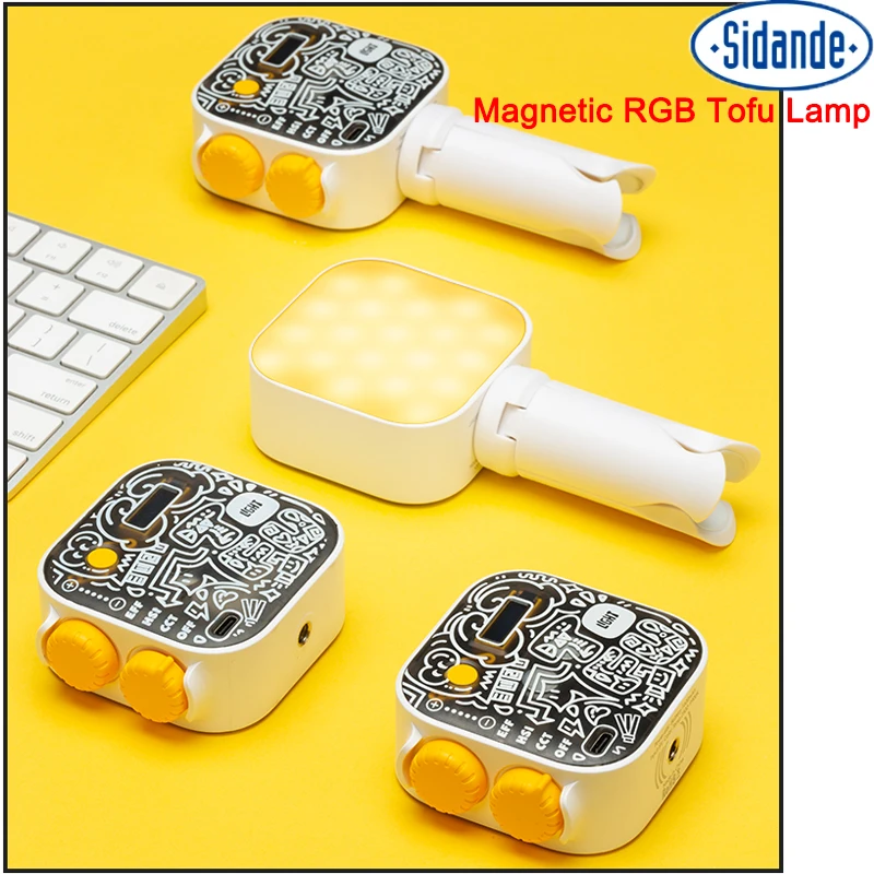 Лампы SIDANDE TOFU 6 Вт 2500-9900k RGB для фотоаппарата, 21 вид детской фотокамеры, полноцветные HSI 36000 для креативного видеосъемки Vlog