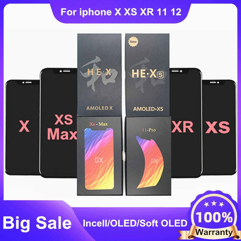 

Pantalla OLED Incell ЖК- дисплей для iPhone XS ЖК-дисплей сенсорный экран дигитайзер сборка для iPhone 11 X XS Max XR