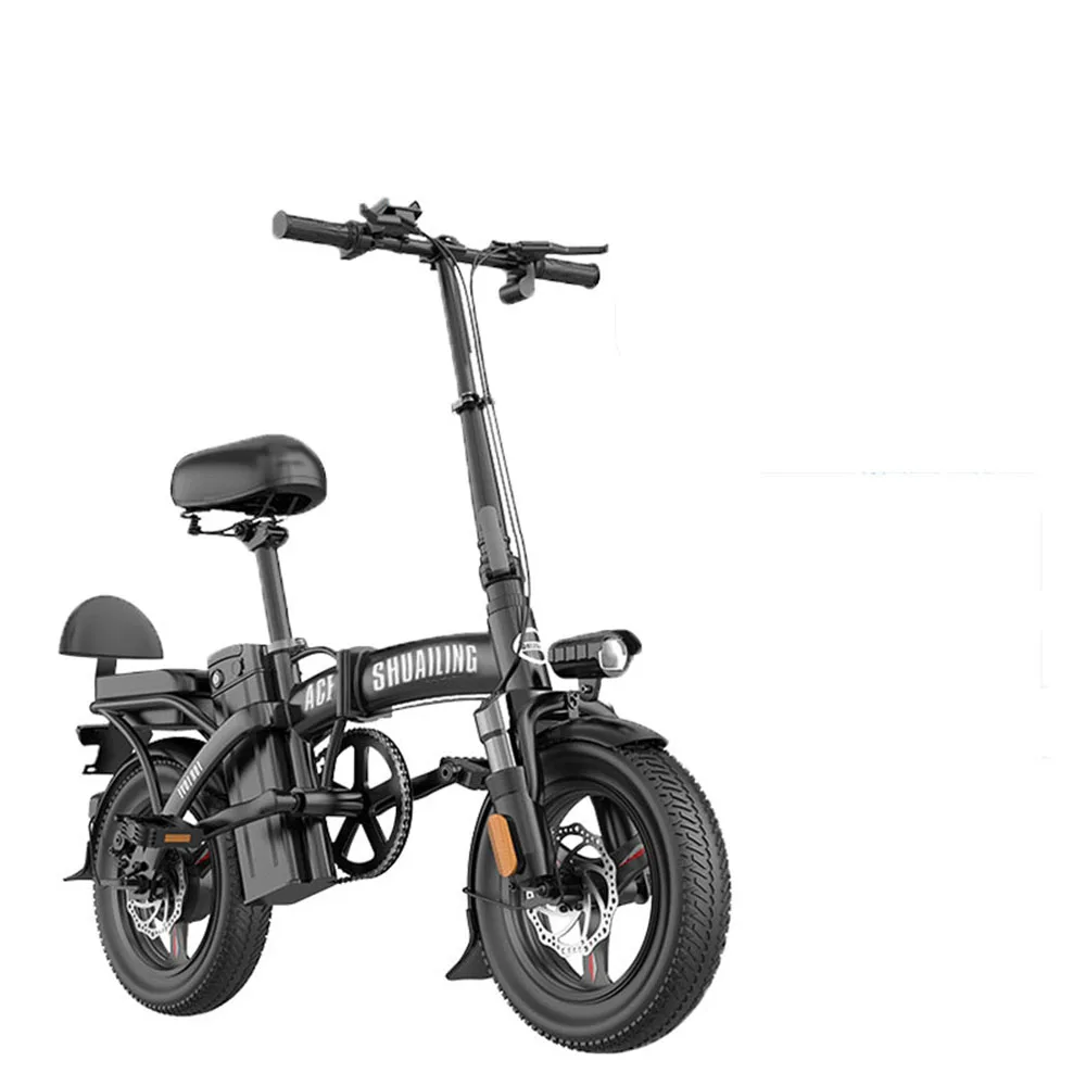 

14 Inches Lithium Electric Bicycle 400W Bike Fold Mini Damping Small-Scale Commuting High Carbon Steel