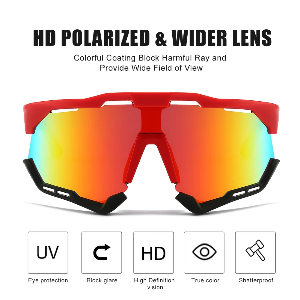 

Sport Cycling Sunglasses Outdoor UV400 Protective Men's And Women's Mtb Bicycle Carp Fishing Hiking Camping Travel Goggles