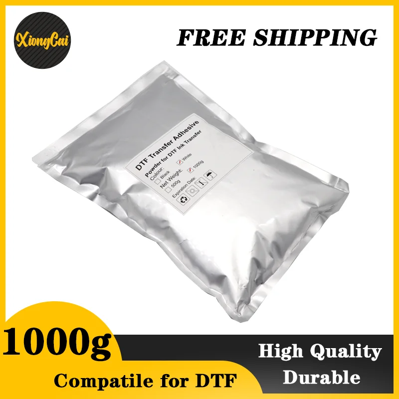 Новый комплект DTF 1000 г белый термоплавкий порошок для полиамидный на хлопке