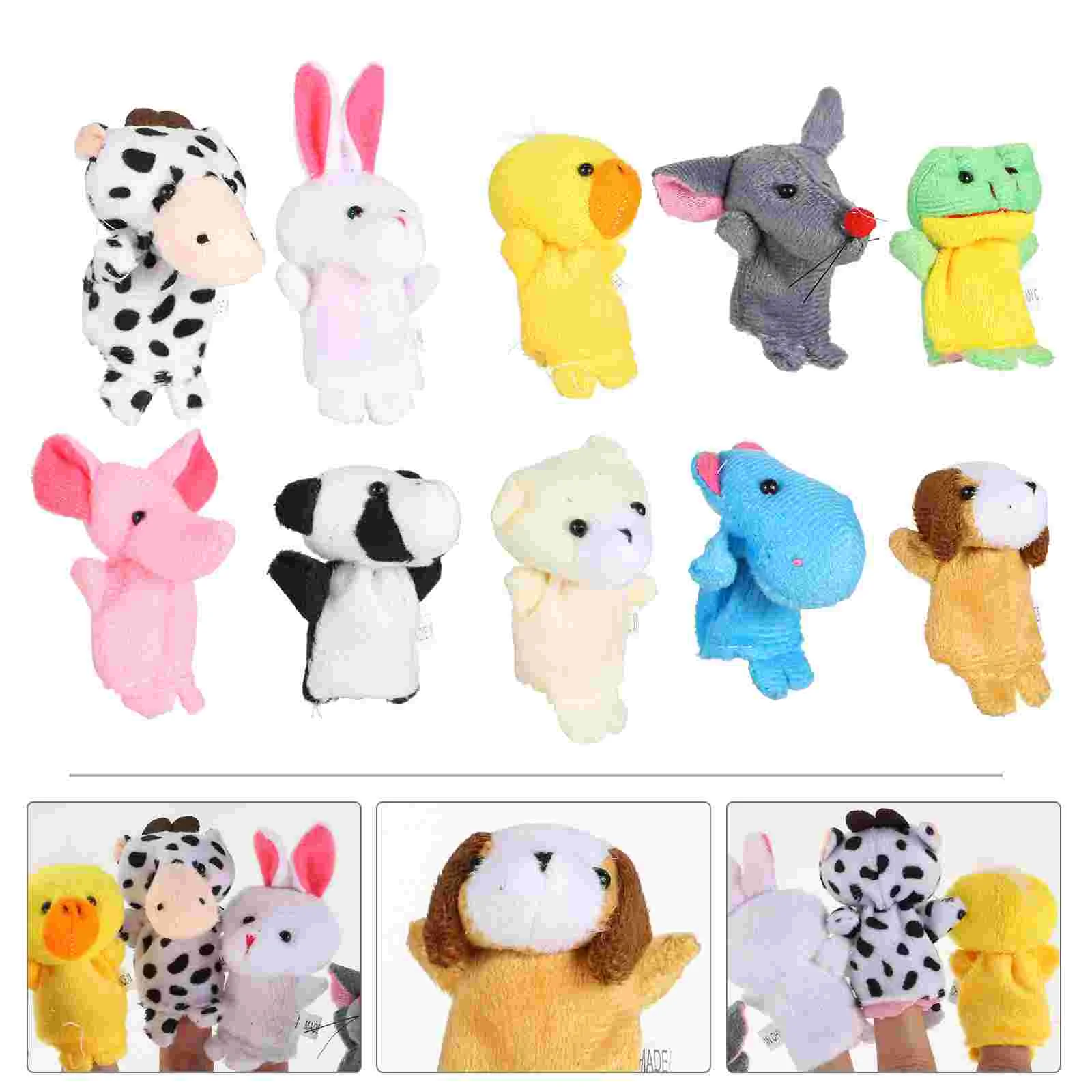 

10pcs Durable Chic Prime Finger Puppet Animal Finger Puppet Animal Finger