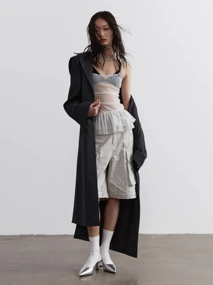 Seeslim Hotsweet прозрачные топы без рукавов с лямкой на шее корейские модные