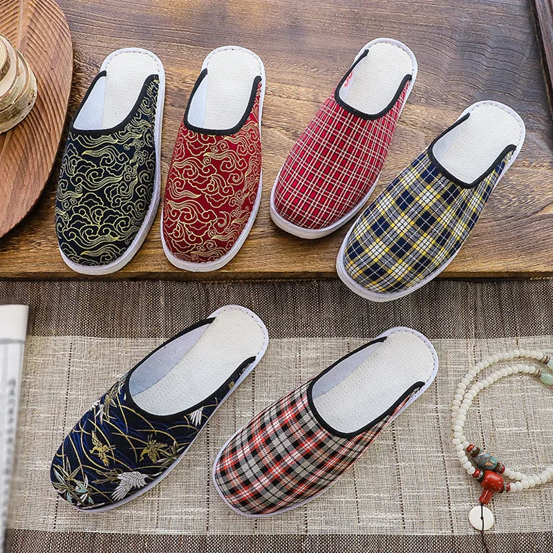 

New Fashion Cloth Shoes Men's Handmade Melaleuca Bottom Cloth Cotton Slippers Breathable Casual Work Shoes Dad Shoes Men's Shoes