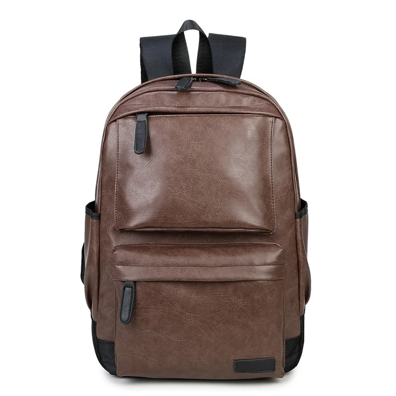 

New Men's Travel Bag Fashion Backpack PU Backpack Men's Casual Sports Backpack Shoulder Bags Student School Bag
