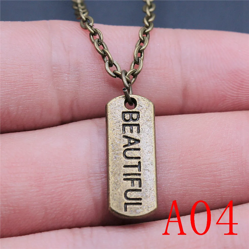 Подвески с бронзовой пластиной для ювелирных изделий Женская цепочка на шею