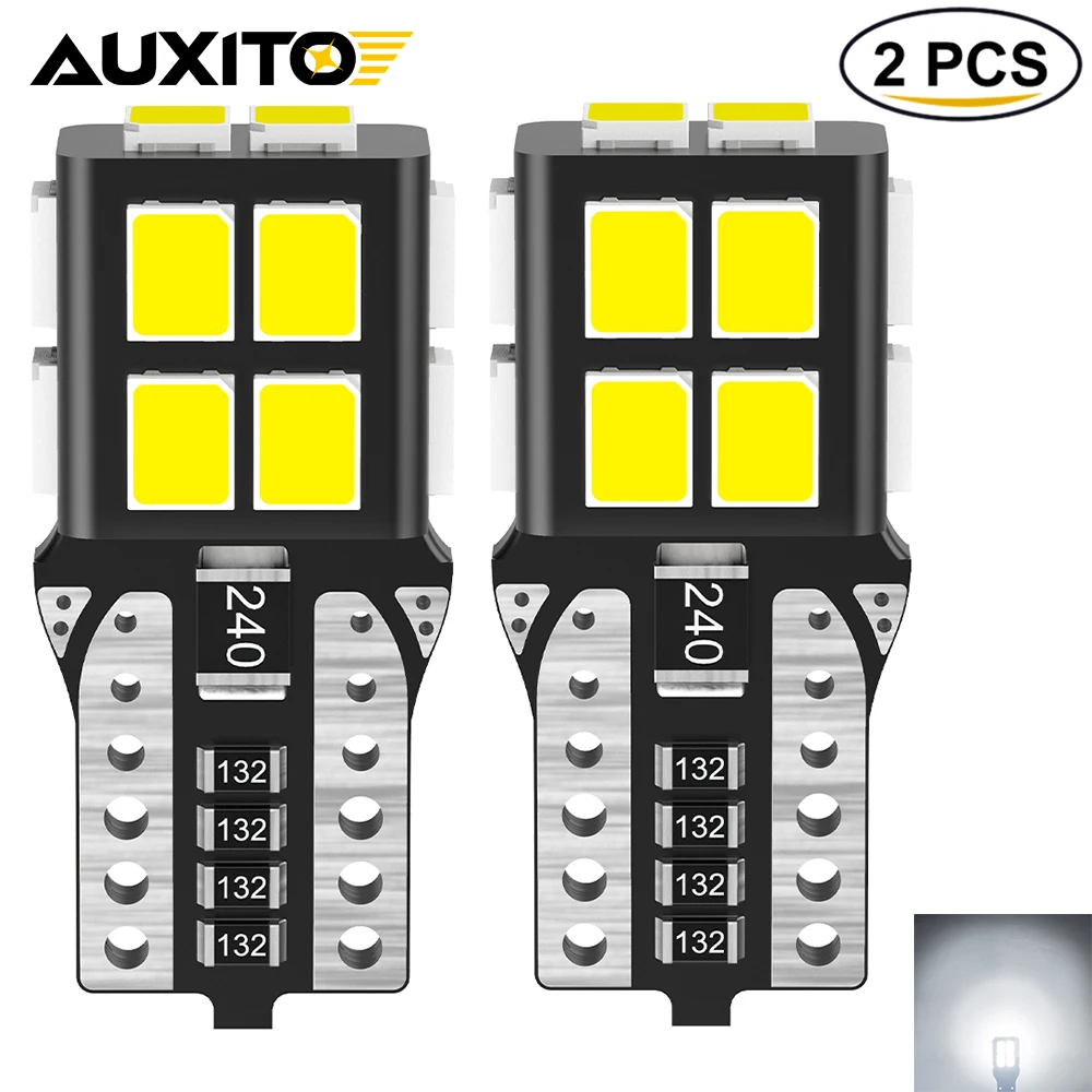 

AUXITO 2x W5W T10 LED Bulbs Canbus Car Interior Bulb 194 168 Map Dome Lights Clearance Parking Light Auto Signal Lamp 12V 6000K