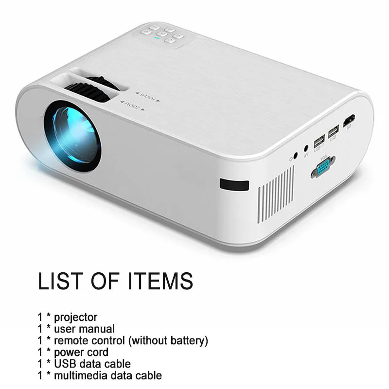 

New Hot Portable Mini Projector Smart HD Projector Multifunctional Wireless Video Beamer for Home Office