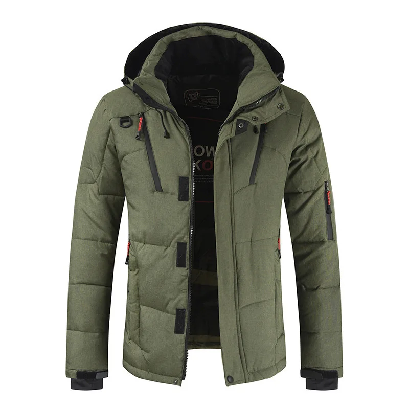

Autumn Winter White Duck Down Jacket Men Outdoor Casual Hooded Windbreaker Thick Warm Down Coat Men Large Size M-5XL Parkas Men