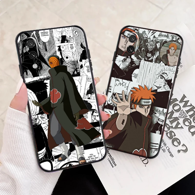 

NARUTO Comic For Xiaomi Mi 11 Lite POCO X3 Pro GT NFC M3 Pro Phone Case Funda Back Liquid Silicon Black Soft
