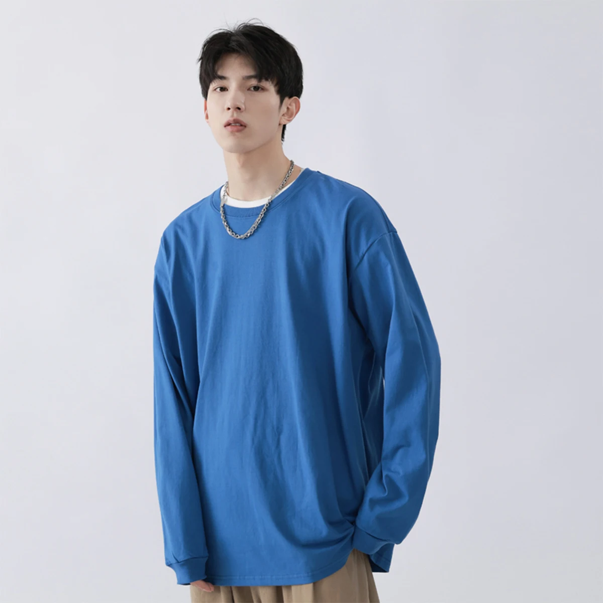 Senma up's Хлопок к футболке Весна и осень Мужская внутренняя одежда Американский