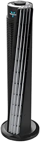 

143 Whole Room Air Circulator with Timer and Remote Control, 29", Black