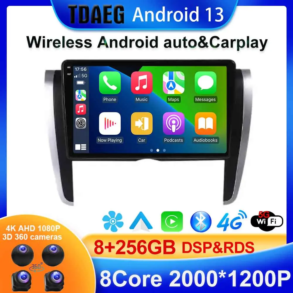 

BT5.0 8 + 256G беспроводной carplay Авто Автомобиль android carplay автомобильная система Встроенный BT для Toyota PREMIO представление 2007-2020 9 дюймов