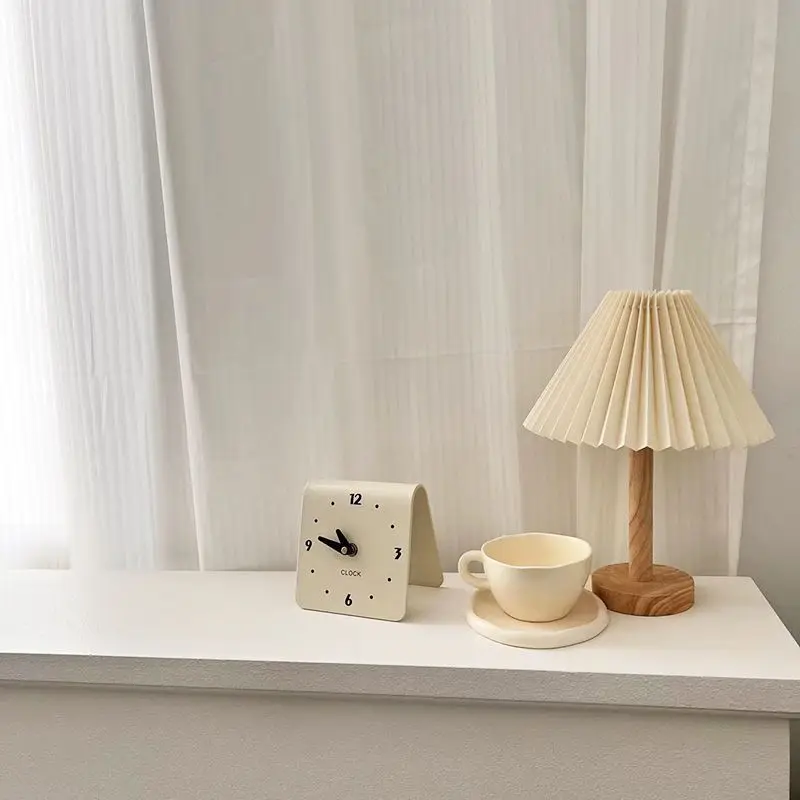 Современные Простые настольные часы кремового цвета для гостиной современные