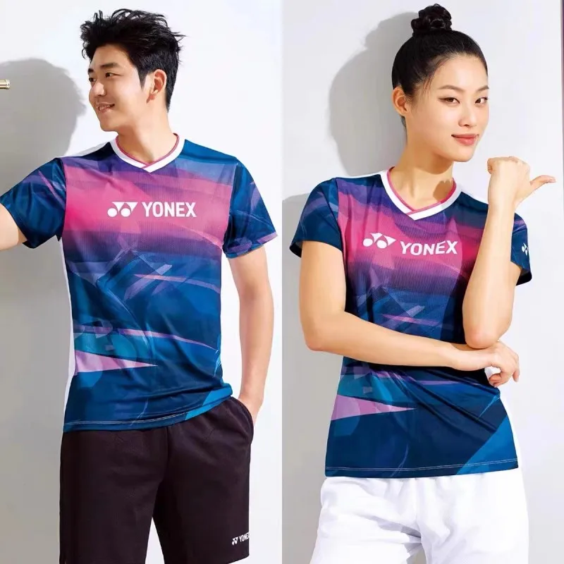 

YY four seasons men's and women's badminton tennis T-shirt, quick-drying material breathable and not close to absorb sweat