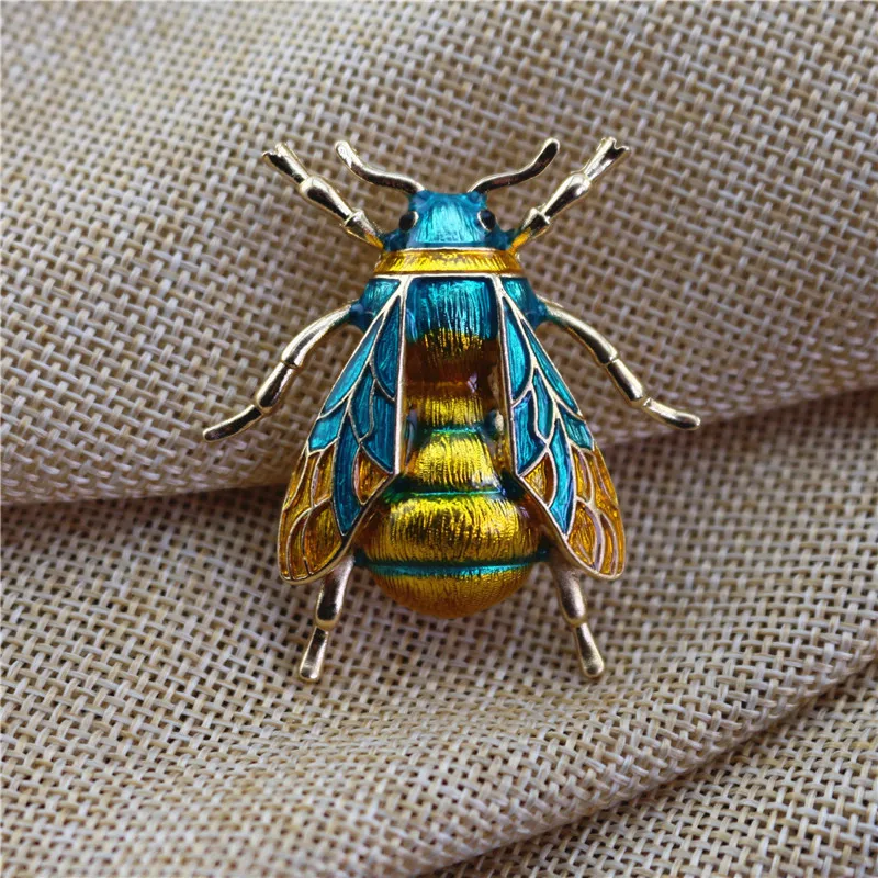 

Creative Enamel Bumblebee Brooches Alloy Bee Insect Brooch Gift Banquet Pins Accessories For Women Men Jewelry