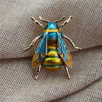 creative enamel bumblebee brooches alloy bee insect brooch gift banquet pins accessories for women men jewelry